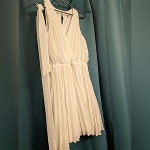 Cato white pleated dress